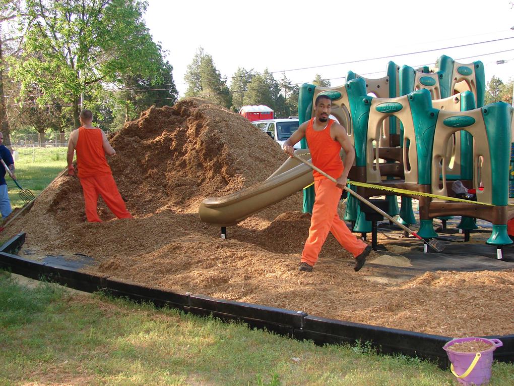 CARE Crew helps build a community playground